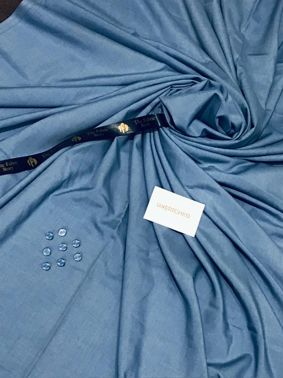 Fabrish Men Exclusive Wash & Wear - Greyish Blue -FWW04